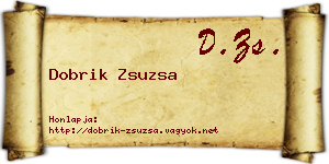 Dobrik Zsuzsa névjegykártya